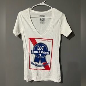 Wisconsin Born and Raised T-Shirt State of Mind WI V Neck